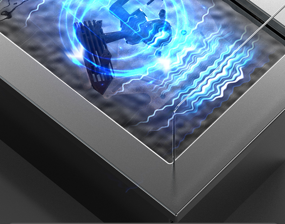 冠博仕GE1240H雙槽超聲波清洗機帶鼓風烘干 | 45L/600W | 工業用大功率五金模具汽修大型超音波除油清潔機